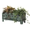 Gardenised Outdoor Living Butterfly Rectangle Plant Stand, Flower Planting Pot, Antique Green QI004123